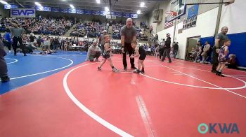 52 lbs Consi Of 8 #2 - Cassius Siers, Lake Legends Wrestling Club vs Rowen Hockett, Caney Valley Wrestling