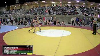 100 lbs Cons. Round 1 - Brody Sanchez, Sherwood Wrestling vs Wyatt Roberson, Red Devil Mat Club