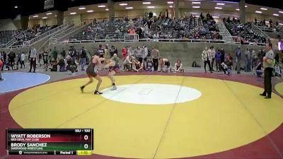 100 lbs Cons. Round 1 - Brody Sanchez, Sherwood Wrestling vs Wyatt Roberson, Red Devil Mat Club