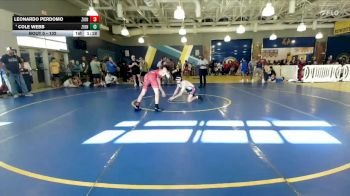 132 lbs Champ. Round 2 - Leonardo Perdomo, Bloomingdale High School vs Cole Webb, Cocoa Beach WC