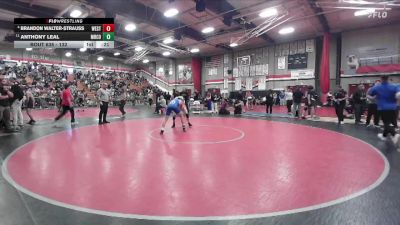 132 lbs Cons. Semi - Anthony Leal, San Marcos vs Brandon Walter-Strauss, West Torrance