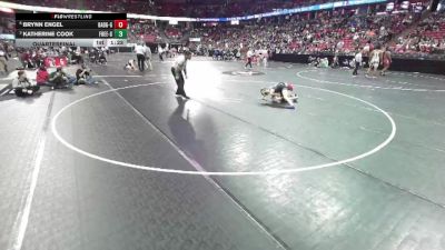Girls 100 lbs Quarterfinal - Katherine Cook, Freedom Girls vs Brynn Engel, Badger-Girls