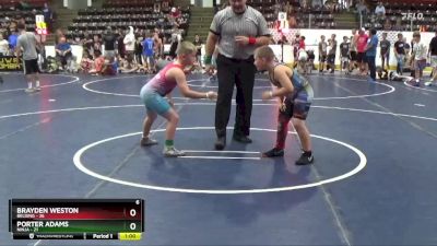 92 lbs Round 3 (6 Team) - Brayden Weston, Belding vs Porter Adams, NINJA