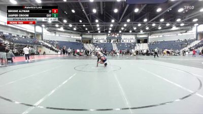 133 lbs 5th Place Match - Jasper Croom, SOT/DOZ vs Brodie Altman, Liberty U