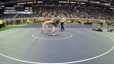 D2-106 lbs Cons. Round 3 - Levi Foster, Annapolis HS vs Tyler Sage, Linden HS