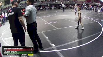 55 lbs Cons. Round 2 - Spencer Bernshausen, 2TG vs Louden Brown, Ogallala Youth Wrestling