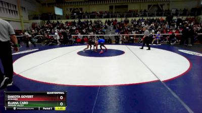 105 (107) Quarterfinal - Dakota Goyert, Acalanes vs Eliana Caro, Amador Valley