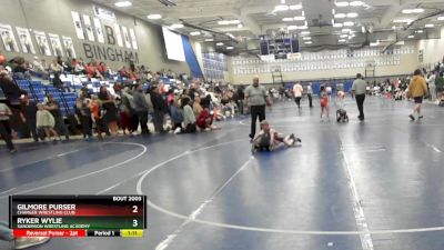 60 lbs 5th Place Match - Ryker Wylie, Sanderson Wrestling Academy vs Gilmore Purser, Charger Wrestling Club