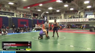 285 lbs 5th Place Match - Anthony Molina, Southwest vs Sergio Romero, Steele Canyon