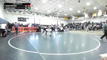 190 lbs Quarterfinal - Logan Trevino, Calvary Chapel/SA vs Jaxen Cooke, Norco