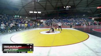 132 lbs Cons. Round 2 - Josiah Gutierrez, Wapato Wrestling Club vs Oskar Van De Plasch, Ascend Wrestling Academy