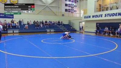 133 lbs Mason Gillispie, Northeastern Oklahoma A&M vs Carter Foglesong, Northeastern Oklahoma A&M