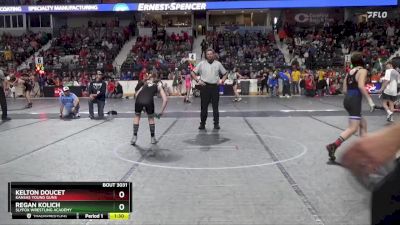 100 lbs Quarterfinal - Regan Kolich, SlyFox Wrestling Academy vs Kelton Doucet, Kansas Young Guns