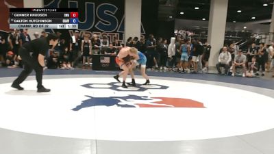 62 kg Champ. Rd Of 32 - Gunner Knudsen, Sanderson Wrestling Academy vs Dalton Hutchinson, Grand Rapids Area Wrestling