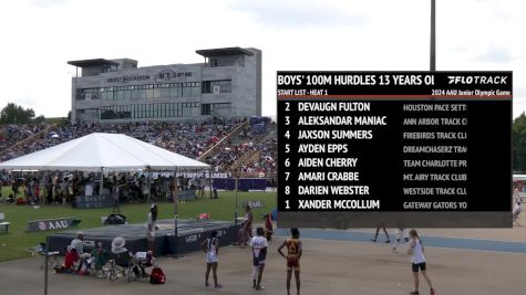 Youth Boys' 100m Hurdles, Semi-Finals 1 - Age 13