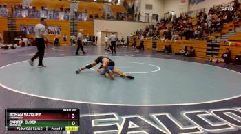 132 lbs Cons. Semi - Carter Clock, Newberg vs Roman Vazquez, Sherwood