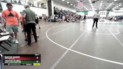 50 lbs Quarterfinal - Boston Kinder, Nixa Wrestling vs Weston Olvera, Honey Badger Wrestling