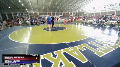 190 lbs Placement Matches (8 Team) - Braeden Simoneaux, Louisiana vs Keagan Lowrie, Minnesota Red