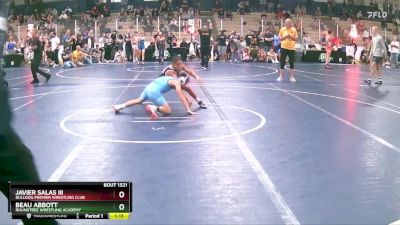 90 lbs Quarterfinal - Javier Salas III, Bulldog Premier Wrestling Club vs Beau Abbott, Roundtree Wrestling Academy