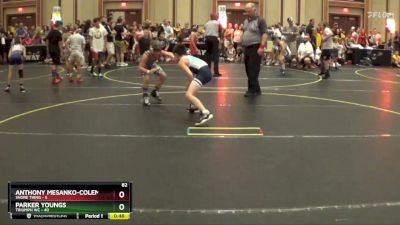 82 lbs Round 2 (6 Team) - Parker Youngs, Triumph WC vs Anthony Mesanko-Coleman, Shore Thing