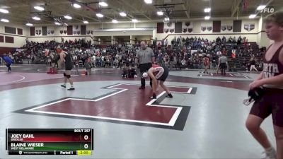 150-157 lbs 1st Place Match - Joey Bahl, Drexler vs Blaine Wieser, West Delaware