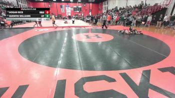 113 lbs Champ. Round 2 - Quentin Williams, Wilmette (LOYOLA) vs Hogan Rice, Woodstock (MARIAN)