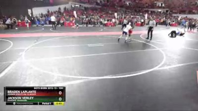 100 lbs Cons. Round 4 - Jackson Verley, Ozaukee Warriors vs Braden LaPlante, Askren Wrestling Academy