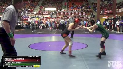 110 lbs Cons. Round 1 - Alyssa Calovich, Chapman HS vs Addison Augustine, Independence