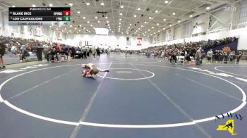 99 lbs Cons. Round 2 - Lou Caufaglione, Funky Panda Wrestling Club vs Blake Bice, Indian River Pee Wee Wrestling Club