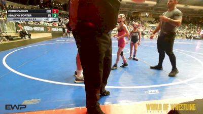 66 lbs 2nd Place - Quinn Cannici, Cordoba Trained vs Adalynn Porter, Willard Youth Wrestling