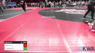 52 lbs Round Of 16 - Laken Burt, Wagoner Takedown Club vs Dwight Gammill, Raw Wrestling Club