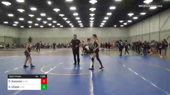 123 lbs Semifinal - Regan Rosseter, Nebraska Wrestling Academy vs Annabell Chase, Hurricane Wrestling Academy