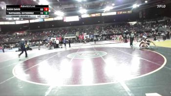 132 lbs Champ. Round 3 - Nathaniel Gutierrez, Yerington vs Kash Davis, Redmond