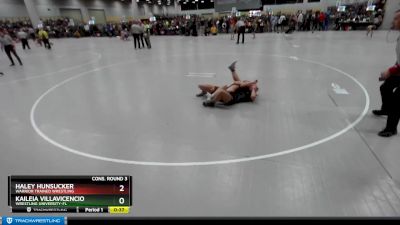 125 lbs Cons. Round 3 - Kaileia Villavicencio, Wrestling University-FL vs Haley Hunsucker, Warrior Trained Wrestling