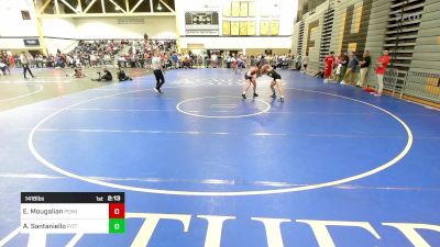 141B lbs Rr Rnd 3 - Evan Mougalian, Penn vs Anthony Santaniello, Pitt