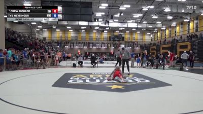 67 lbs Champ. Round 1 - Crew Mohler, Sebolt Wrestling Academy vs Tye Heysinger, Mustang Wrestling Club