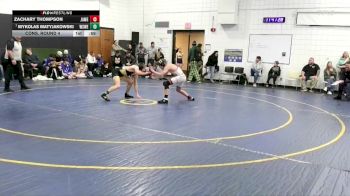 144 lbs Cons. Round 4 - Zachary Thompson, Jamestown vs Mykolas Matyjakowski, West Seneca West/East