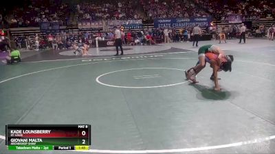 D 3 132 lbs Champ. Round 1 - Kade Lounsberry, St. Louis vs Giovani Malta, Archbishop Shaw