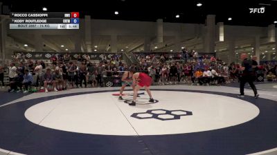 74 kg Cons. Semis - Rocco Cassioppi, Hononegah Wrestling Club vs Kody Routledge, Cowboy RTC/ Titan Mercury Wrestling Club