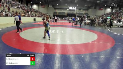 76 lbs Round Of 16 - Logan Shirley, Alpha Wrestling Club vs Cooper Bishop, South Forsyth WAR Wrestling Club