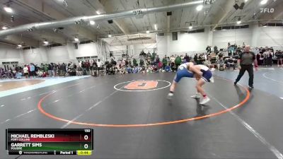 150 lbs Cons. Round 4 - Michael Rembleski, Fort Collins vs Garrett Sims, Poudre