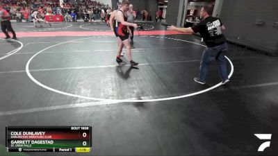 240 lbs Quarterfinal - Cole Dunlavey, Darlington Wrestling Club vs Garrett Dagestad, St. Croix Falls