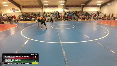 215A Quarterfinal - Colter Schwend, Tongue River vs Rodolfo (Junior) Gonzalez, Natrona County