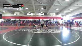 Girls 112 lbs Cons. Round 3 - Kayla Troberg, Red Bluff Girls vs Christine Leal, Oroville Girls