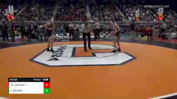 4A-120 lbs 3rd Place Match - Kael Johnson, Natrona County vs Lance Streifel, Thunder Basin High School