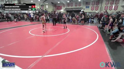 67 lbs Quarterfinal - Waylon Wooten, Warner Eagles Youth Wrestling vs Callen Wilkinson, Raw Wrestling Club