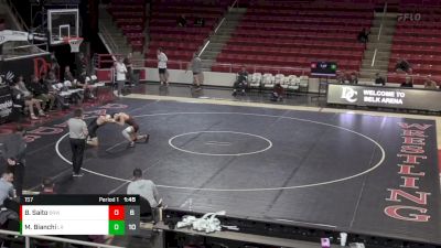 157 lbs Finals (2 Team) - Matty Bianchi, Little Rock vs Blake Saito, Brown