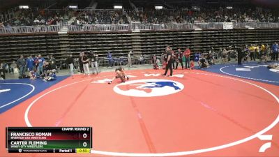 67 lbs Champ. Round 1 - Carter Fleming, Windy City Wrestlers vs Francisco Roman, Riverton USA Wrestling