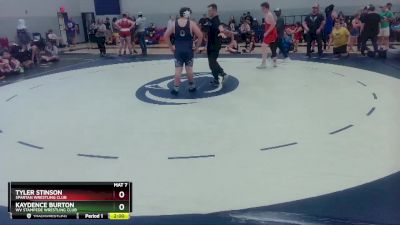 250 lbs Cons. Semi - Tyler Stinson, Spartan Wrestling Club vs Kaydence Burton, WV Stampede Wrestling Club