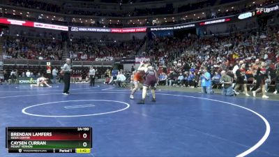 2A-190 lbs Champ. Round 1 - Caysen Curran, Mount Vernon vs Brendan Lamfers, Sioux Center